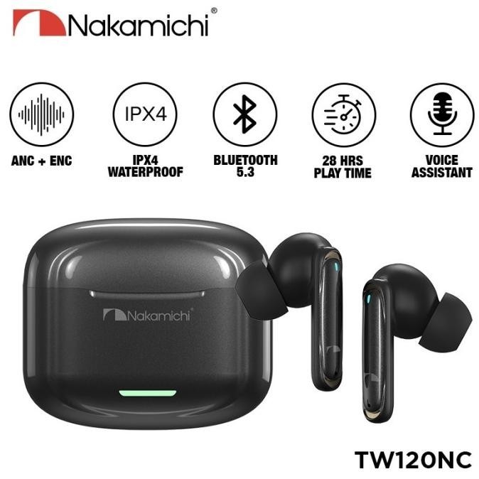 Nakamichi Tw120Nc True Wireless Earbuds Bluetooth Earphone Tws Hd Anc Murah Berkualitas