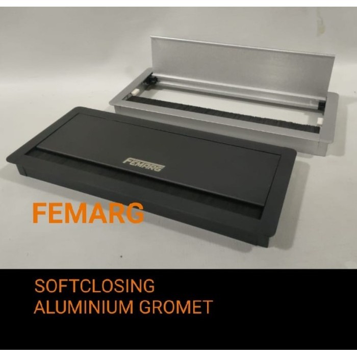 

Ready Gromet aluminium soft closing FEMARG 12x30 lubang kabel kotak