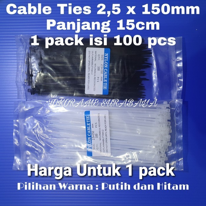 

!!!!!!] Kabel ties 15cm / Cable tie 15cm / Cable ties 3 x 150mm (panjang 15cm)