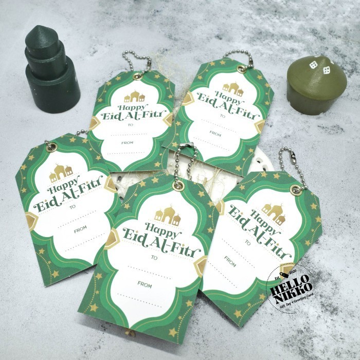 

Gift Tag Kartu Ucapan Eid Mubarak Star Lebaran Hamper Parcel Souvenir 019