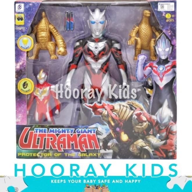 Mainan Robot Ultraman Tiga Orb Dx Giga Zero Ginga Geed Riser Set Besar Anotteme