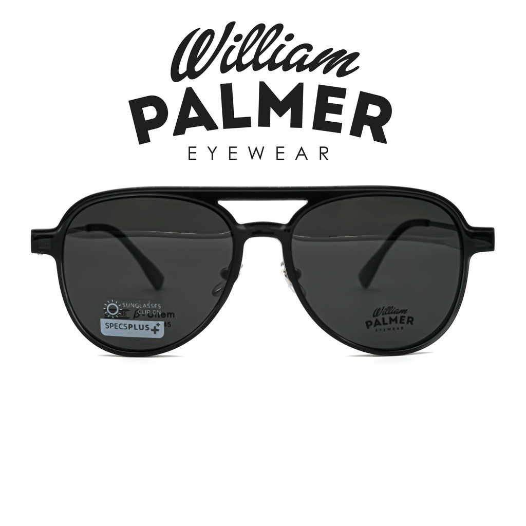 William Palmer Kacamata Pria Wanita Clip On 8508 C3 Grey