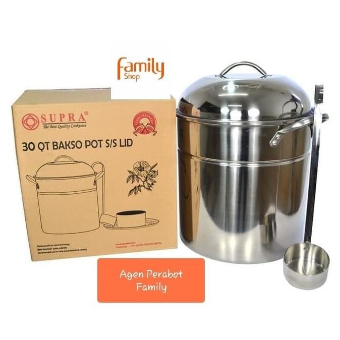 Panci Sarang Bakso Supra 30 Qt Stainless Panci Supra Bakso Pot Dandang