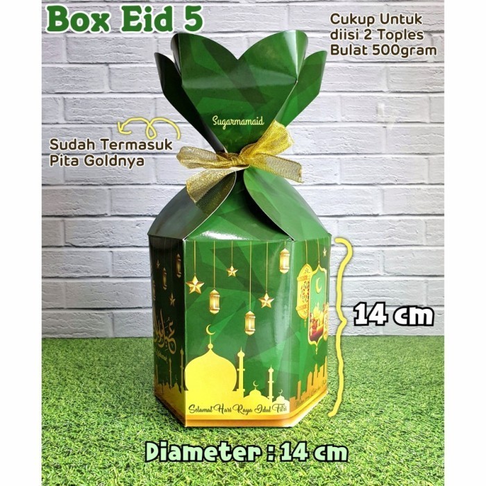 (5pcs) Dus Toples Lebaran Box Eid 5 Box kuker Idul fitri Hampers