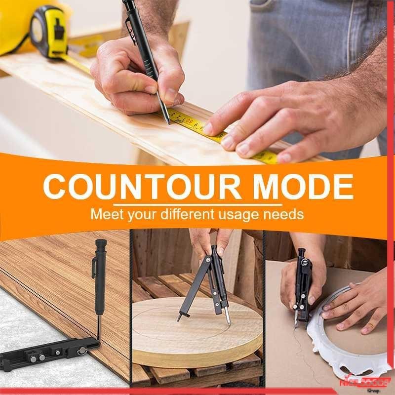 

SZ Scribing Tool Woodworking Multi Function Ruler Contour Gauge
