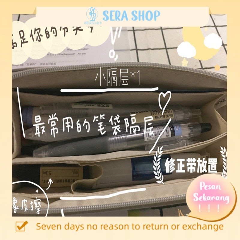 

✢Sera Jepang KOKUYO KOKUYO SSORT retro DuPont kertas pensil tas tas pensil laki-laki siswa perempuan tas alat tulis kotor