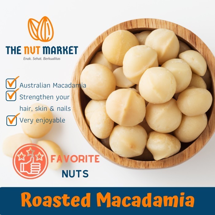 

ENAK! Macadamia Panggang (Roasted Macadamia Nuts) imported, 100 gram