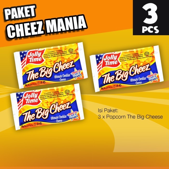 

Paket Cheez Mania (3TBC) - Jolly Time Mircowave Popcorn