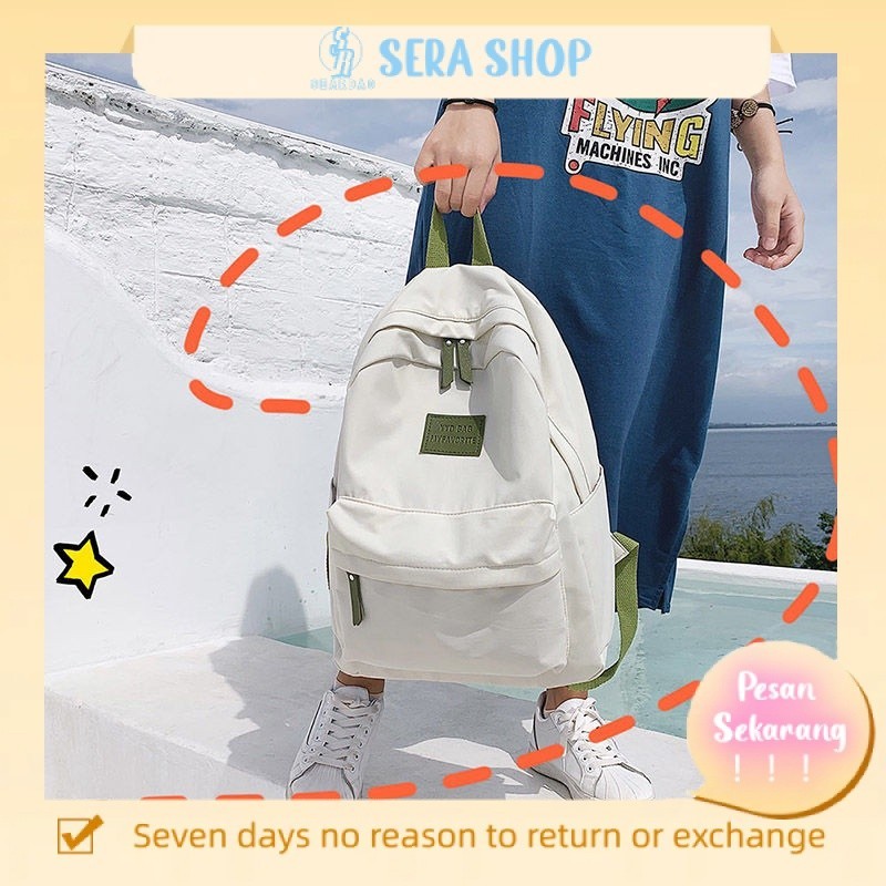 

✤✳Sera tas sekolah impor siswa perempuan versi Korea siswa sekolah menengah pertama siswa sekolah menengah ransel kampus kecil segar gaya Harajuku warna kontras ransel