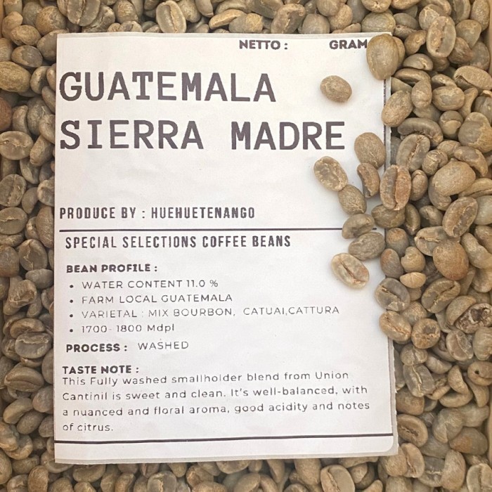 

COFFEE GREEN BEAN Arabica Import GUATEMALA SIERRA MADRE