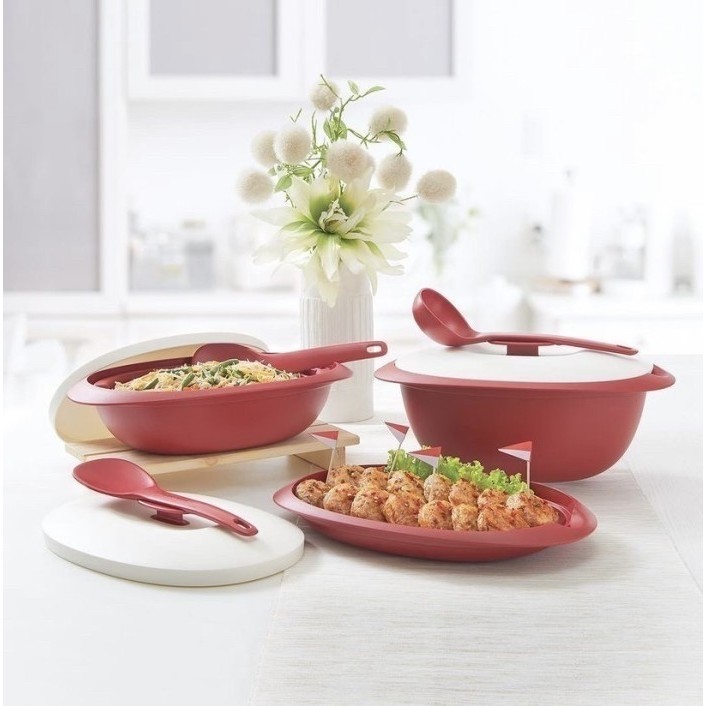 Wadah Saji Tupperware Blossom Serving Set