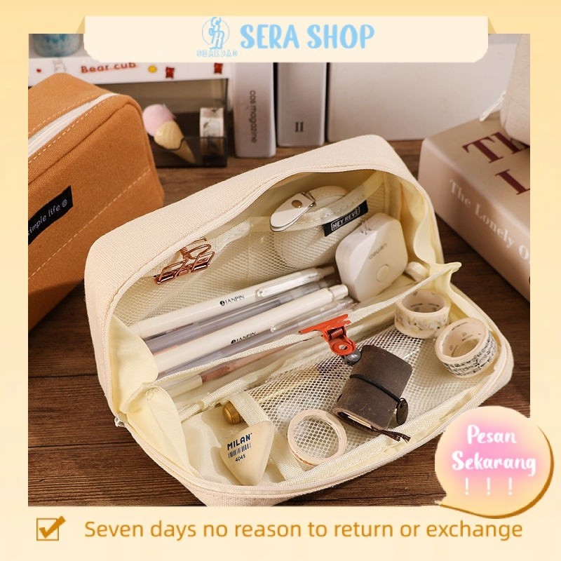 

⊙✠Sera 2022 Baru Tas Pena Sederhana Angin dan Dingin Kotak Alat Tulis Jepang Kapasitas Tinggi Multi Lapisan Tas Pemisah untuk Siswa SMP