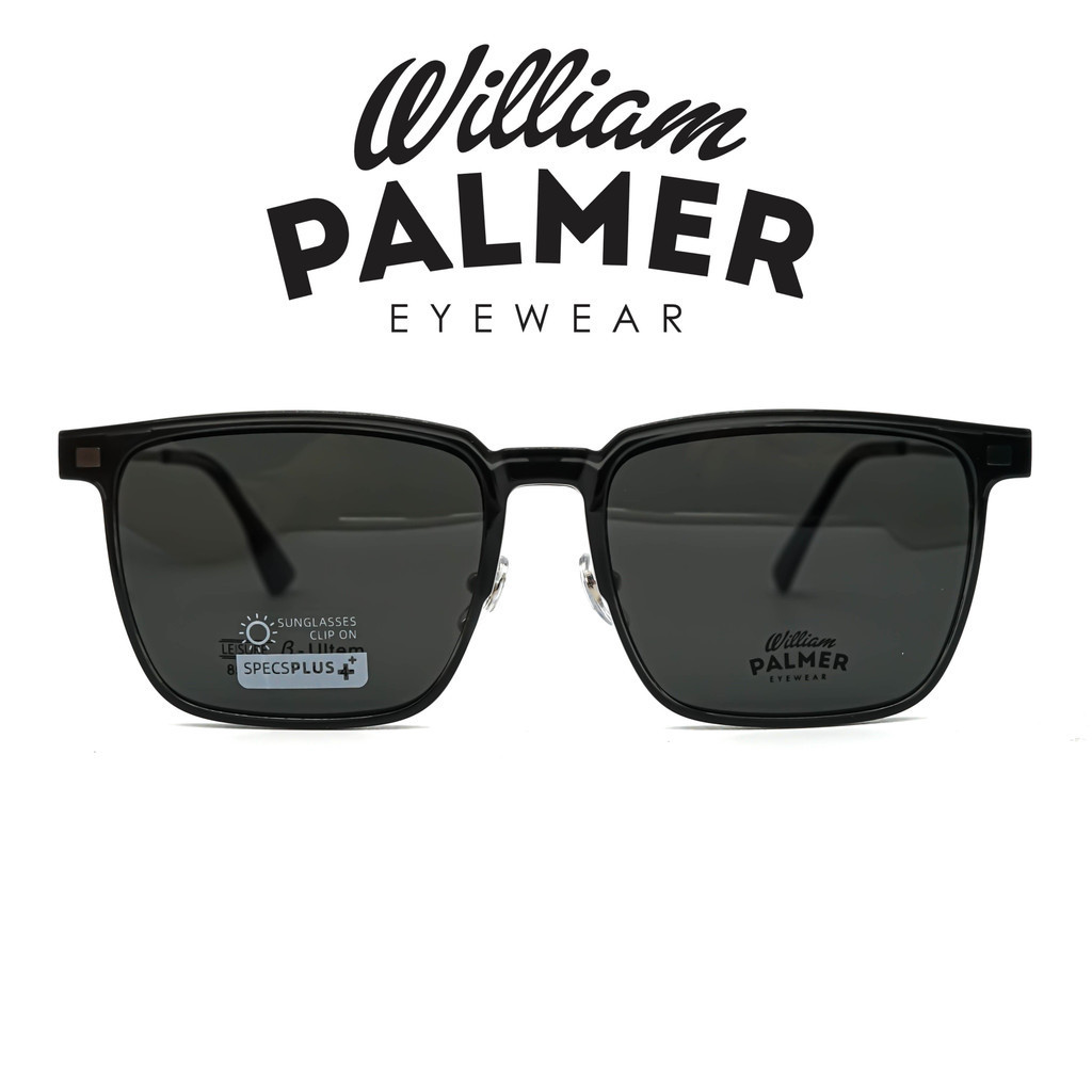 William Palmer Kacamata Pria Wanita Clip On 8513 C4 Grey