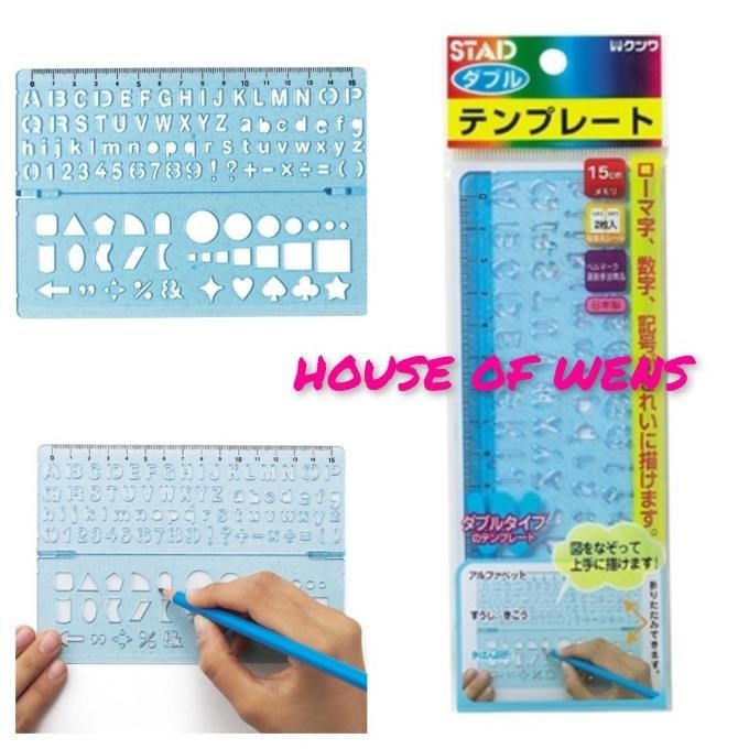 

KUTSUWA STAD ALPHABETH RULER ORIGINAL - PENGGARIS MADE IN JAPAN