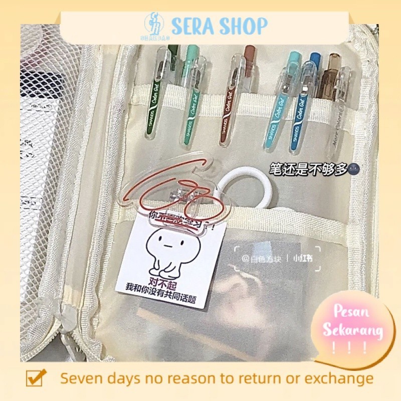 

☍►❏Sera Jepang Niche Tahan Kotoran Kekanak-kanakan Hit Warna Biskuit Pensil Tas Mahasiswa Sederhana Multi-Fungsional Kapasitas Besar Tas Alat Tulis