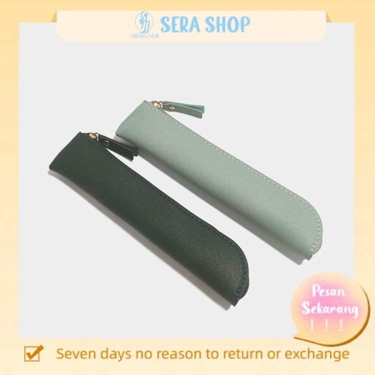 

♣℡Sera ipad pensil pena set kulit segar kotak pensil mini kreatif sederhana 3-4 kapasitas pria dan wanita SMA