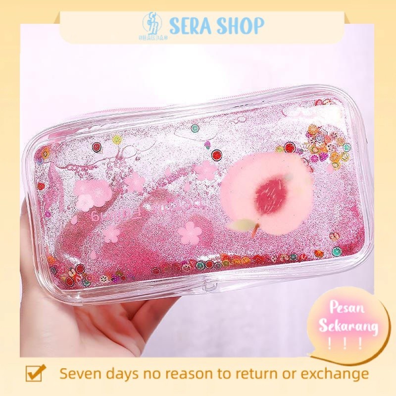 

∈Sera Sera Net Merah Douyin Lucu Peach Pasir Isap Pena Tas Gadis Jantung Kreatif Payet Korea Sederhana Pasir Hisap Kotak Alat Tulis