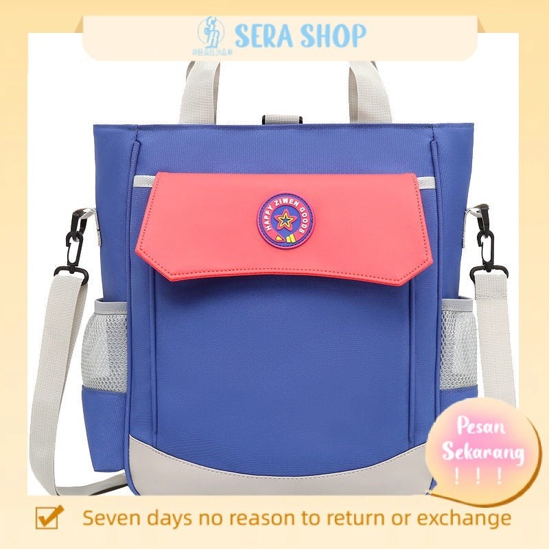 

▬✺Sera siswa sekolah dasar dengan tas remedial siswa sekolah menengah utusan tas kanvas tas tangan multi-fungsi warna hit Inggris portabel tas remedial