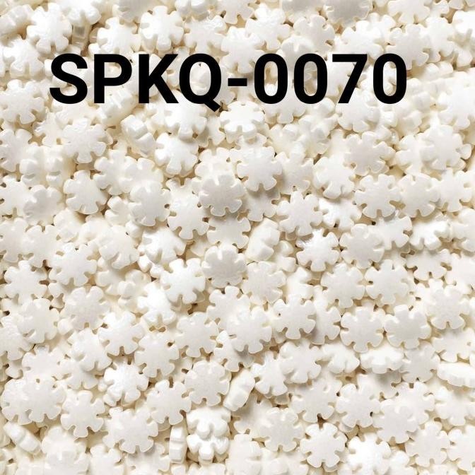 

SPKQ-0070 Sprinkles sprinkle sprinkel 250gr snowflake bunga putih