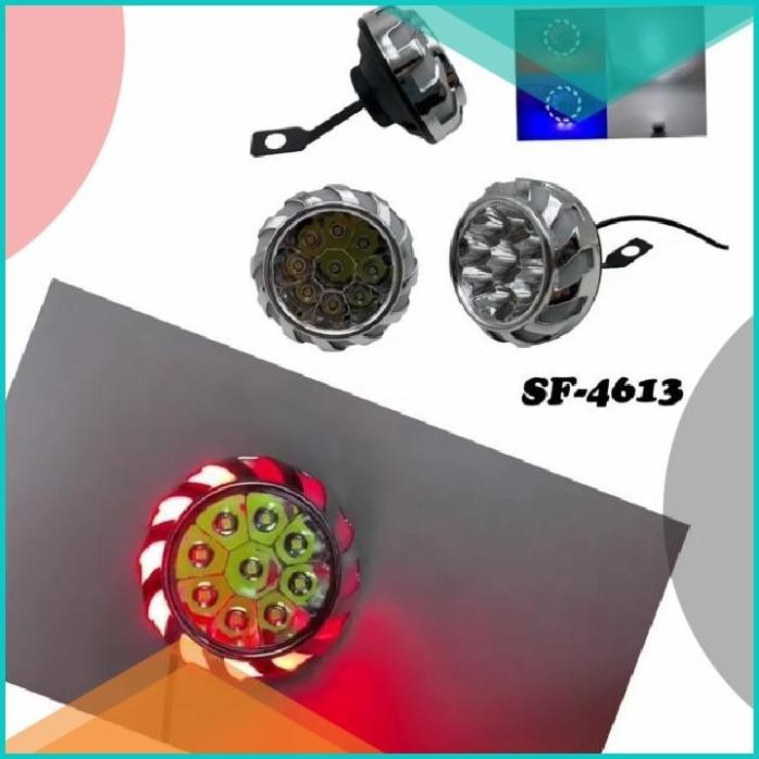 lampu tembak model proji led merah biru cahaya utama putih terang 9 16