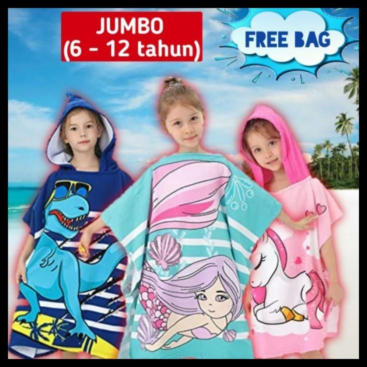 DISKON VIRAL HANDUK PONCO JUMBO ANAK USIA 6, 7, 8, 9, 10, 11, 12, 13 TAHUN, READYY