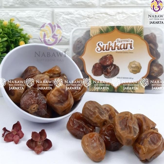 

Kurma Madu Sukari 600 Gram & Kemasan 7 Butir Kurma Ruthob Rutha Sukari