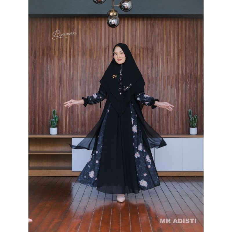 Gamis Set Khimar Syar'i ORI By Bermerks Kode Marwah Adisti