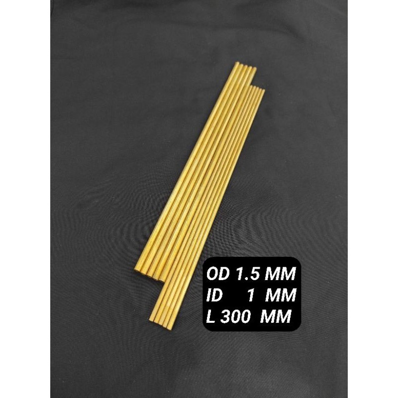 Pipa Kapiler Kuningan / Pipa Kuningan OD 1.5 MM x ID 1 MM Panjang 300 MM