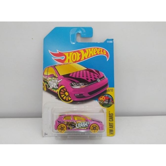 HOTWHEELS VOLKSWAGEN GOLF MK7 pink
