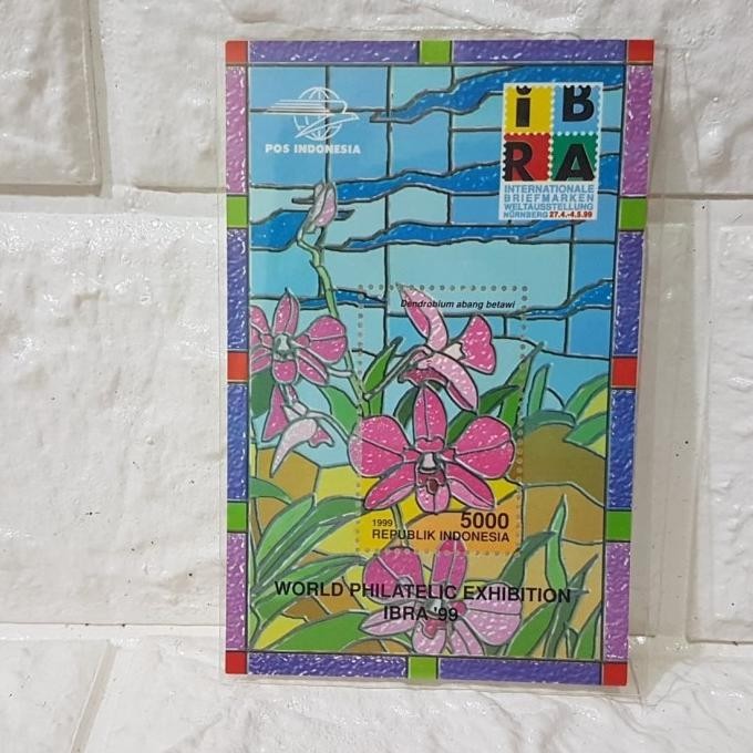 

souvenir sheet perangko indonesia world philatelic exhibition Ibra 99