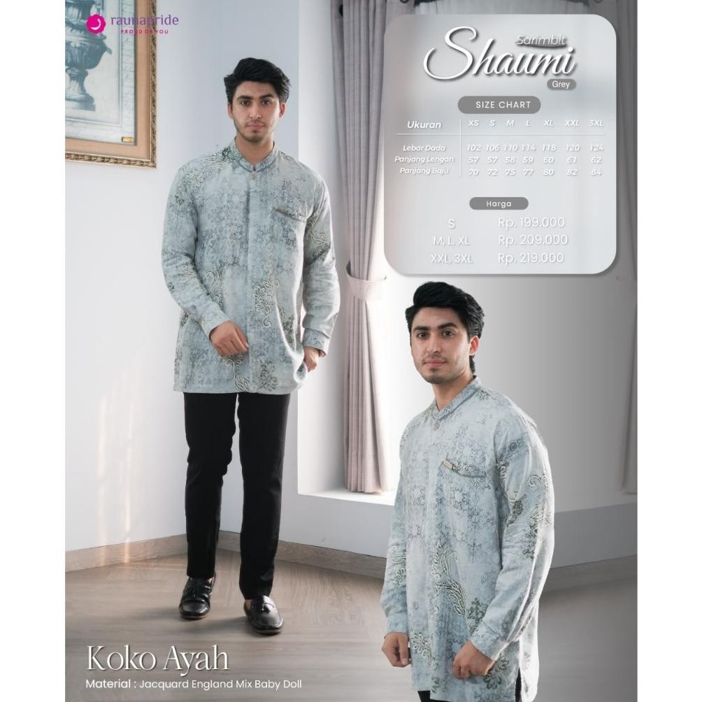 Sarimbit Shaumi Grey Terbaru - By Rauna Pride Grosir