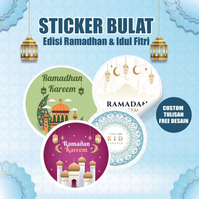 Sticker Bulat Spesial Ramadan & Idul Fitri Hampers/Stiker Segel Box