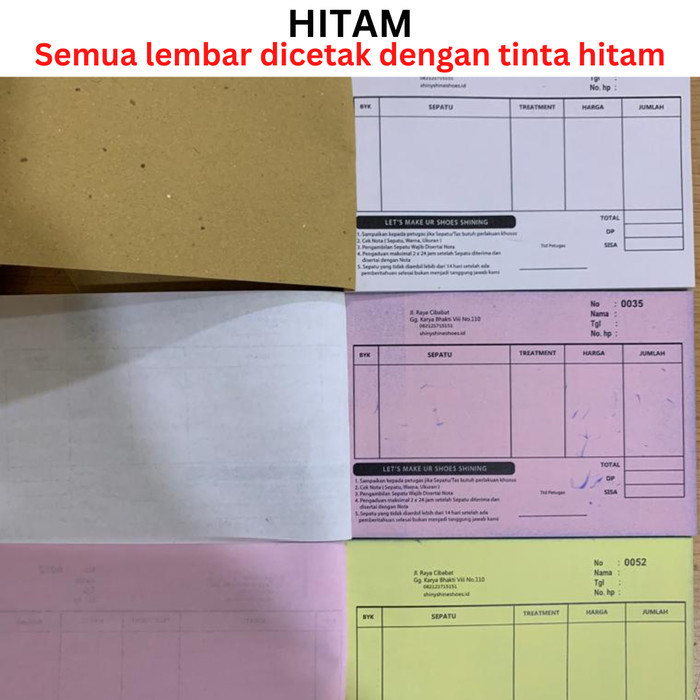 

[TERMURAH] NOTA TOKO CUSTOM 1 2 3 RANGKAP / PLY BON SURAT KWINTANSI
