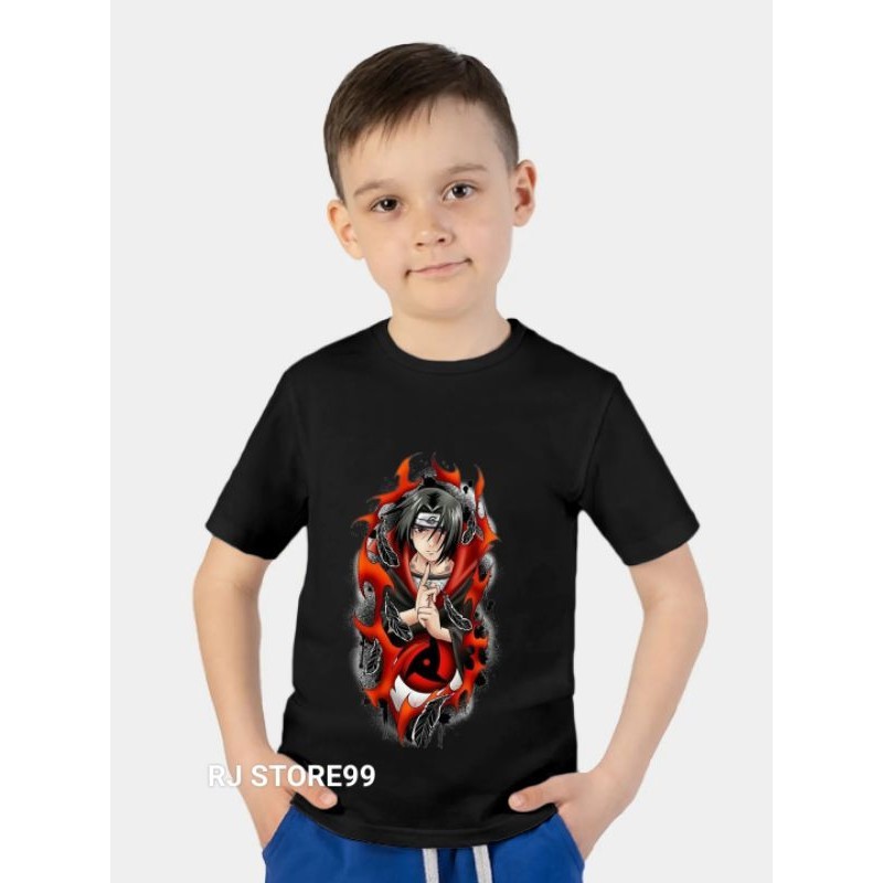 Baju Kaos Atasan Anak Laki Laki Anime Naruto Shipuden Legend Akatsuki Itachi Uchiha