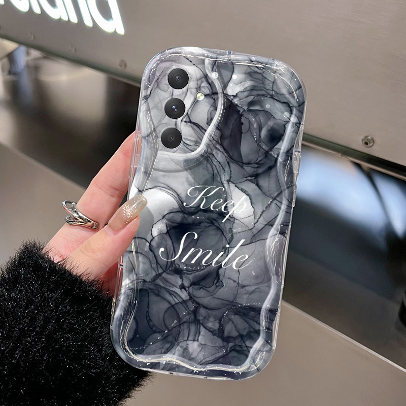 Casing Hp Samsung Galaxy A54 5G A34 5G A33 5G A53 5G A73 5G Case hijau muda dan lampu tinta pola kas