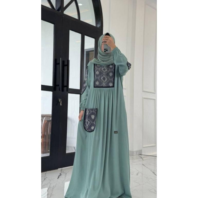 ANJANISTORE terbaru/gamis twill uniqlo ori anjanistore/dress anjanistore