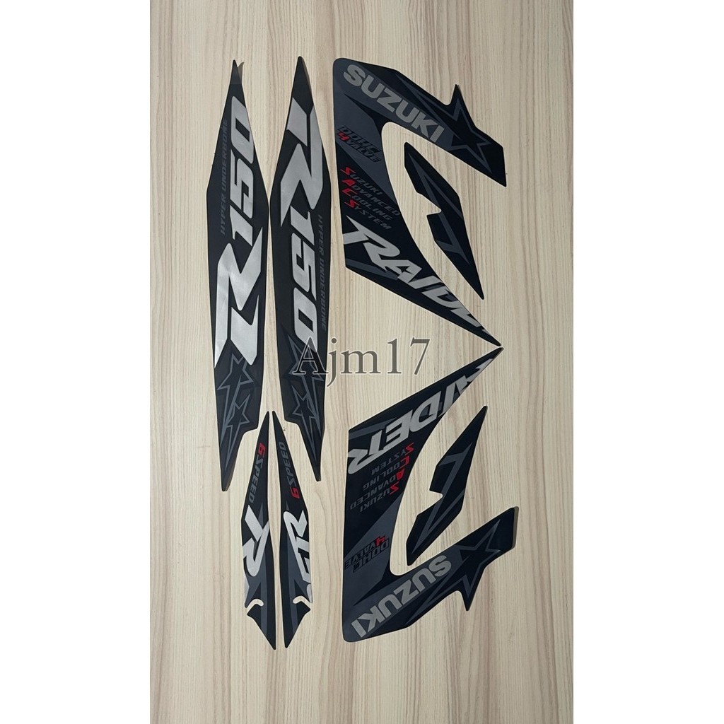 Stiker Striping Satria Fu Facelift 2013 2014 2015 Raider Hitam Silver Diskon