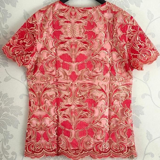 Blouse Brukat Pesta Import Premium Quality/Baju Pesta Ibu-Ibu S01