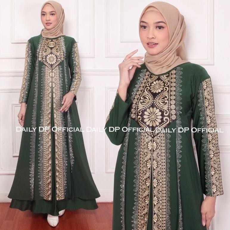 Gamis Turkey Terbaru 2024 Hawa Dress 1062 Busana Muslimah Bye Original Mega Fhasion Sale