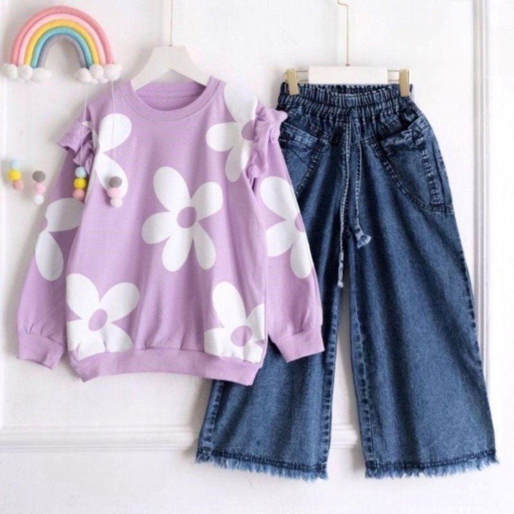 One Set Anak Perempuan 5 Tahun 3 5 8 Stelan 6 Setcel Gamis 1Set Setcelan Tanggung Cewek Pakaian Ngaj