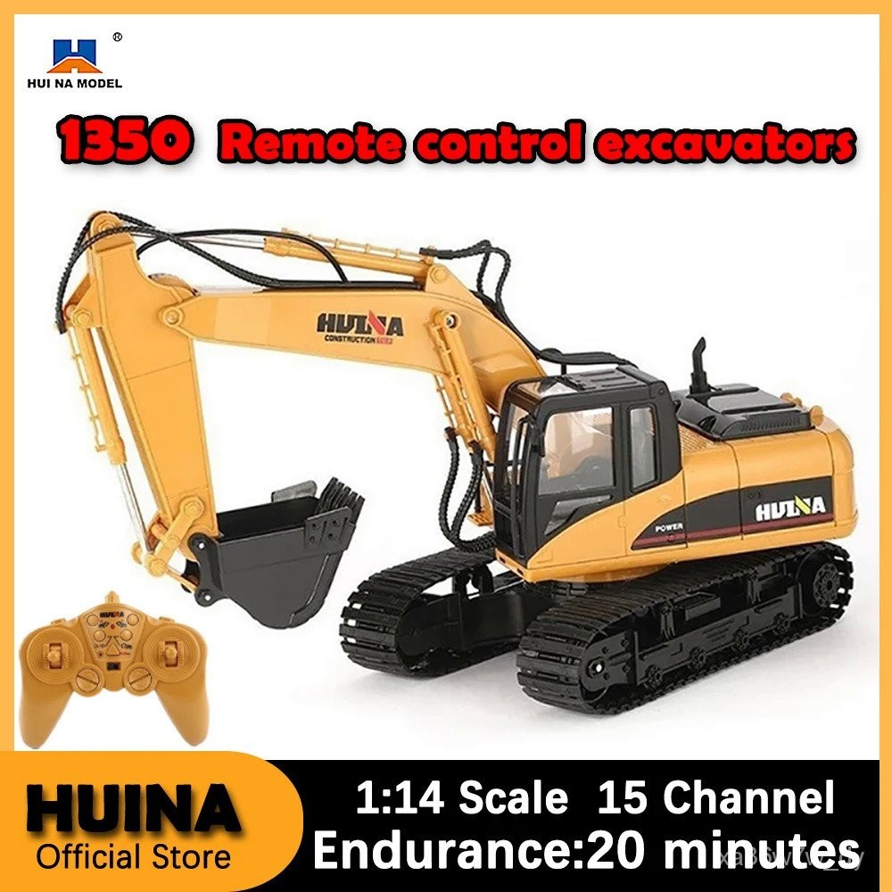 HUINA 1350 Rc Truk Remote Kontrol Traktor Mini Excavator RC Mobil Otomatis Ural On Radio Kontrol Mai