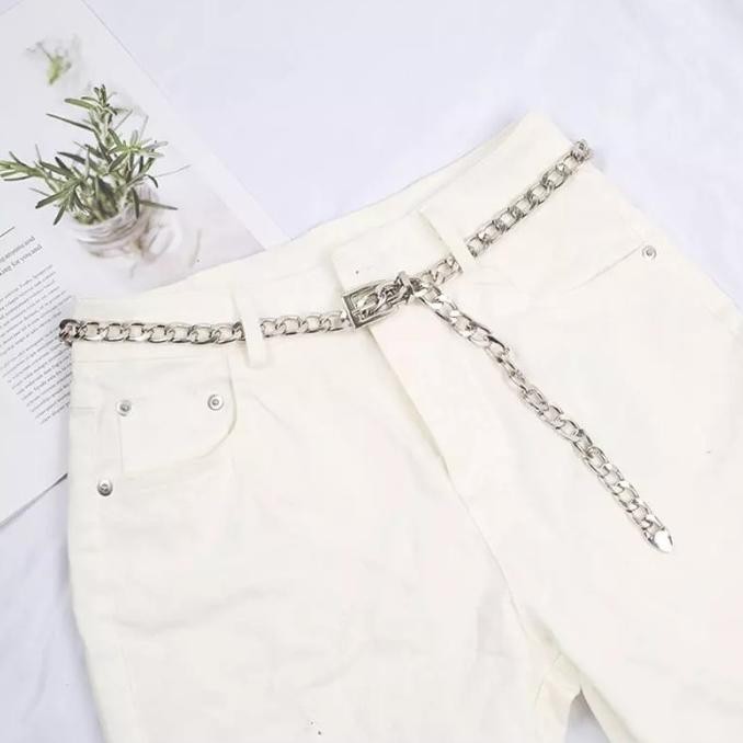 Belt Rantai Gold / Silver Readystock Gaya Punk Ikat Pinggang