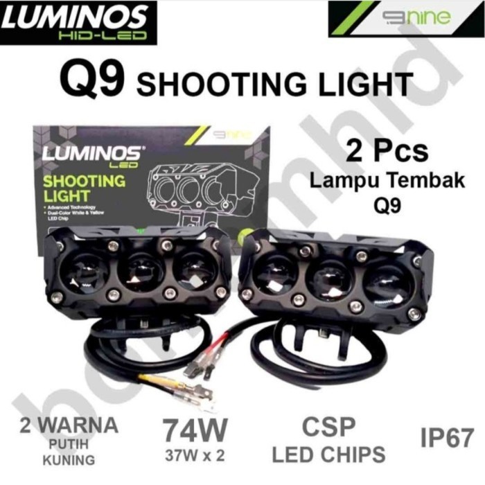 Baru!!! lampu tembak 3 mata Luminos Q9