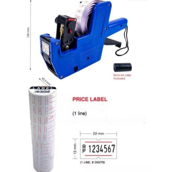 

paket pricetag penembak harga dan label rol 1 line