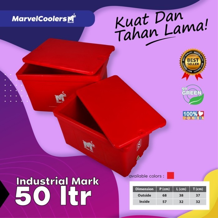 NEW COOLER BOX 70 75 L / MARVEL COOL ES BATU KRISTAL MANCING COOLBOX ORIGINAL