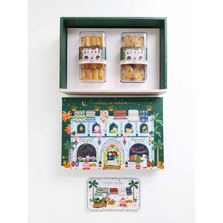 

Limited Dus Packaging Lebaran Box Kue Kering isi 2 Toples Hampers Idul Fitri - naureen Baru!