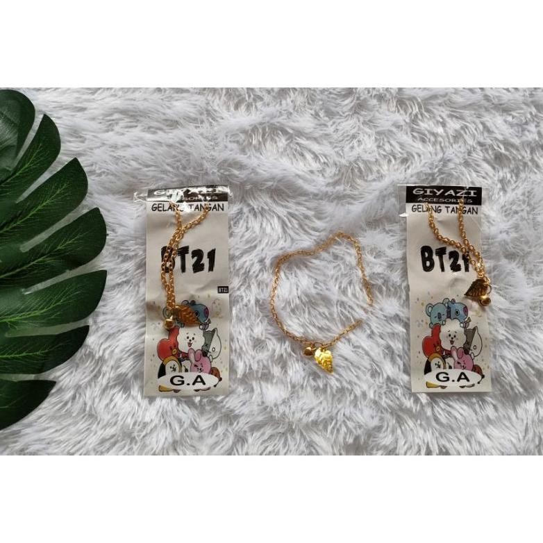 Gelang Bt21 Warna Emas Untuk Anak Perempuan
