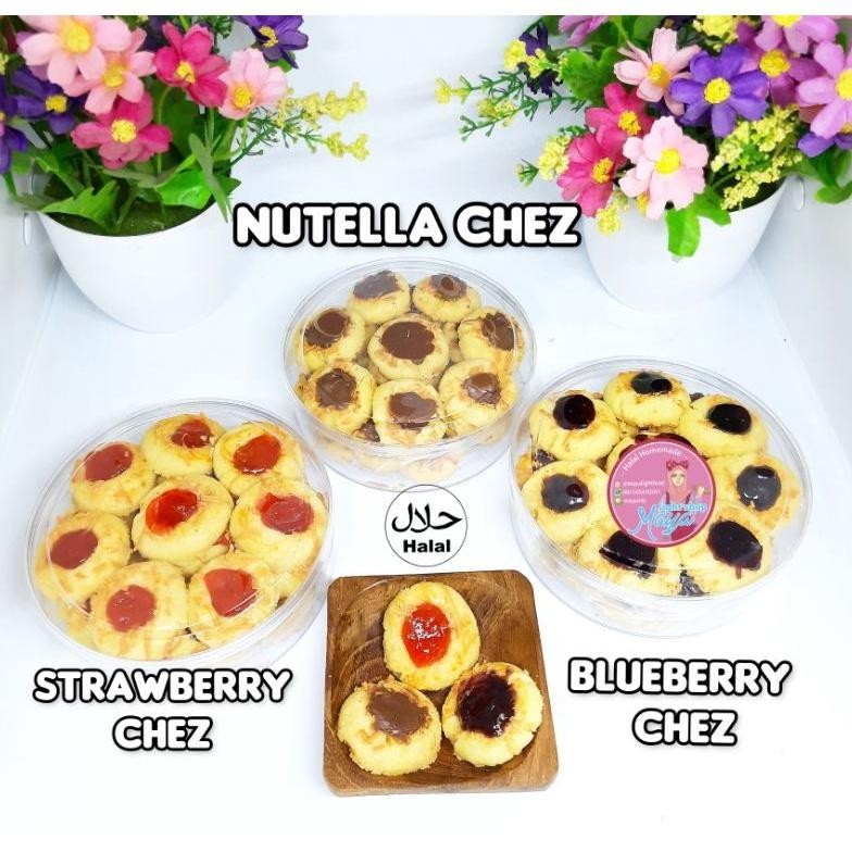 

{cookies} Nutella Berry Chez Tumbprint cokelat nutella cookies chocolate kue kering kuker strawberry blueberry halal murah kukis kue lebaran hampers parcel kue TERLARIS