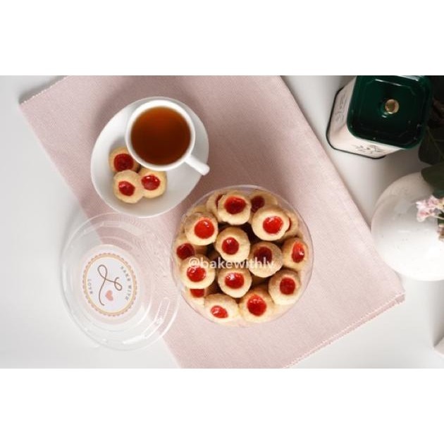 

{cookies} Strawberry Thumbprint Cookies / Kue kering Stroberi Premium TERLARIS