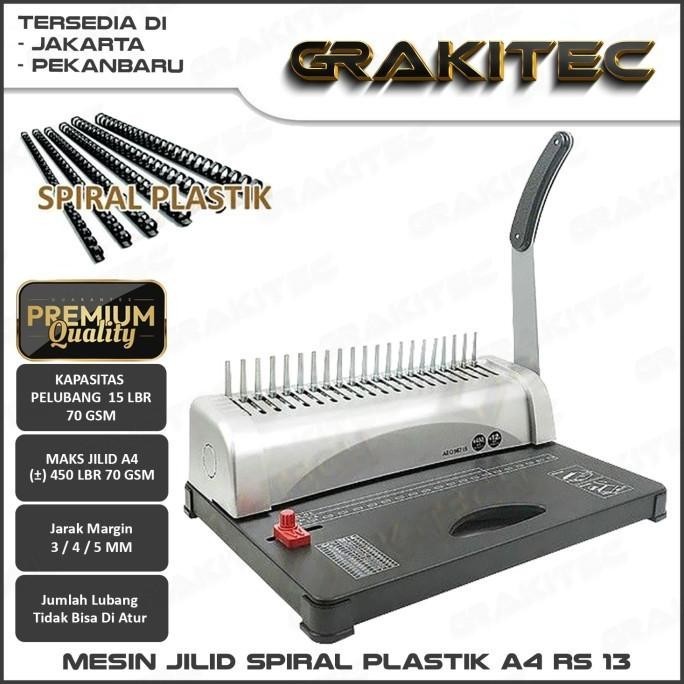 

Terlaris Mesin Jilid Spiral Plastik A4 Grakitec Rs 13 Terbaru